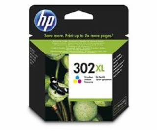 HP 302XL High Yield Tri-color Original Ink Cartridge, , F...