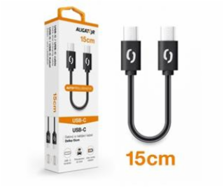 ALIGATOR Datový kabel POWER, USB-C/USB-C, 15cm, černý