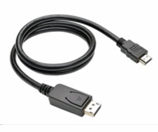 Kabel C-TECH DisplayPort/HDMI, 2m, černý