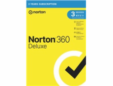 NORTON 360 DELUXE 25GB +VPN 1 uživatel pro 3 zařízení na 3 roky ESD