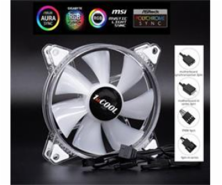 1stCOOL AURA EVO ARGB PWM Crystal 12cm ventilátor