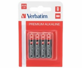 VERBATIM Alkalické baterie AAA, 4 PACK , LR03