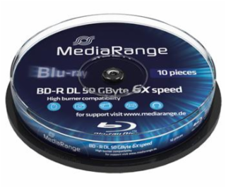 MEDIARANGE BD-R BLU-RAY 50GB 6x DoubleLayer spindl 10pck/bal