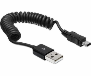 DeLock kábel USB 2.0 A samec&gt; USB mini samec, krútený ...