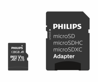 Philips MicroSDXC karta 128GB Class 10 UHS-I U1 incl. ada...