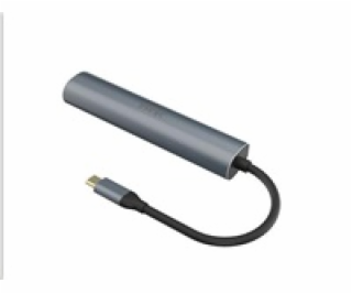 AKASA adaptér 5v1 USB Type-C na HDMI 4K@30Hz, RJ45 a USB-A