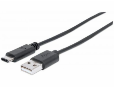 Kábel USB Manhattan USB-A - USB-C 3 m Czarny (354981)