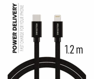 Swissten Kabel Textile Usb-C/Lig 1,2M Bk