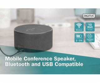 DIGITUS Mobile Conference Speaker BT and USB compatible