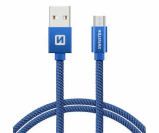 Swissten Kabel Textile Micro Usb 2,0M Be