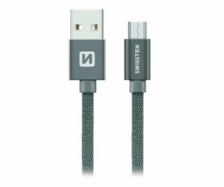 Swissten Kabel Textile Micro Usb 1,2M Gr