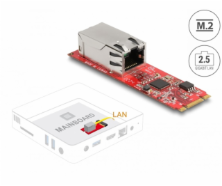 Delock Převodník M.2 Key B+M samec na 1 x RJ45 2,5 Gigabi...