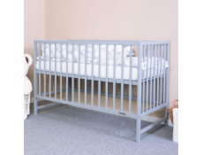 Dětská postýlka New Baby BASIC se stahovací bočnicí šedá