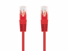 C-TECH Kabel patchcord Cat5e, UTP, červený, 5m