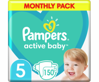 Pampers Active Baby Plenky Velikost 5, 11 kg-16 kg, 150 ks