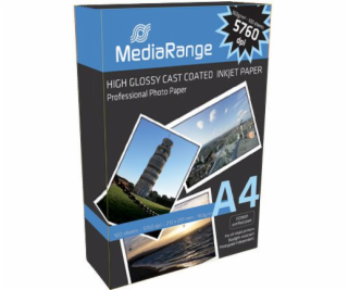 MediaRange A4 100 listů 160g lesklý inkoust