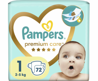 Pampers Premium Care Plenky Velikost 1, 2-5kg, 72ks