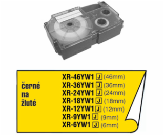 Casio XR-9 YW 9 mm black on yellow