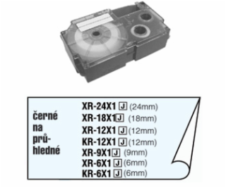 Casio XR-12 X 12 mm black on clear