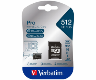 Verbatim Pro microSDXC 512GB V30 U3