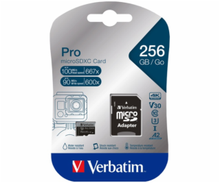 Verbatim Pro microSDXC 256GB V30 U3