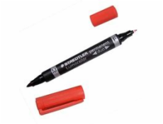 Duo Staedtler Lumocolor - červená - v pořádku/ kulatá krajka - Černá - červená - 1,5 mm - Universal - Německo