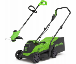 24V Greenworks Mower + Grasshopper GR24LM33LT25K4 nabíječ...