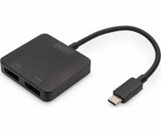 DIGITUS USB-C - 2x DP MST Video Hub DP 1.4, 4K/60Hz