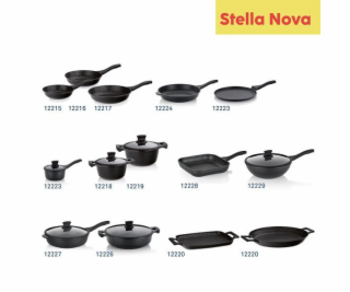 Wok Stella Nova litý hliník černý 10,0cm 30,0cm 5,0l