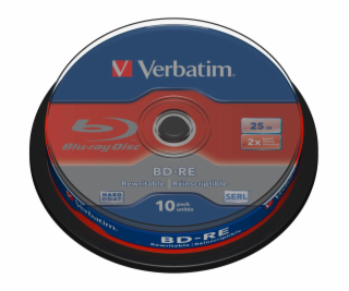 1x10 Verbatim BD-RE Blu-Ray 25GB 2x rychlost , kolacova k...