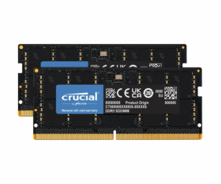 Crucial 64GB Kit DDR5-4800 (2x32GB) SODIMM CL40 (16Gbit)