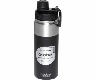 Asobu Alpine Flask Bottle Black, 0.53 L