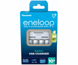 Panasonic Eneloop Basic Charger USB BQ-CC61 incl. 4xAA 22...