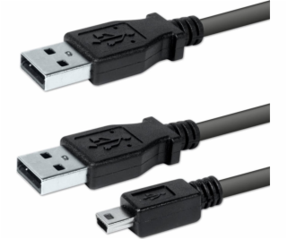 Kábel USB Logo Kábel USB (2.0), USB A 2x M - USB mini M (...