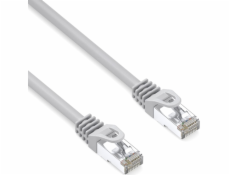 Lsoh S/FTP patchcord, Cat.6a, RJ45 M - RJ45 M, 10 m, podwójnia ekranowany, LSOH, szary, 10 Gb/s economy