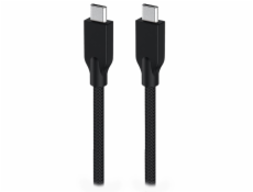 GENIUS nabíjecí kabel ACC-C2CC-3A, 150cm, USB-C na USB-C, 3A, PD60W, opletený, černý