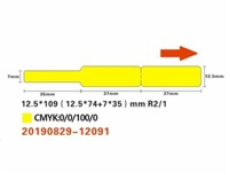 Niimbot štítky na kabely RXL 12,5x109mm 65ks Yellow pro D11 a D110