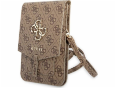 Guess PU 4G Metal Logo Phone Bag Brown Nové