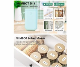 Niimbot Tiskárna štítků D11 Smart, modrá + role štítků