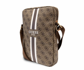 Guess PU 4G Printed Stripes Tablet Bag 10  Brown Nové