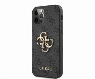 Guess PU 4G Metal Logo Zadní Kryt pro iPhone 12/12 Pro Gr...