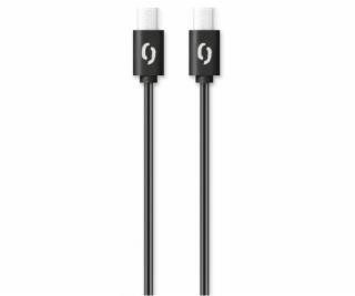 Datový kabel ALIGATOR POWER 3A, USB-C/USB-C, 1m černý