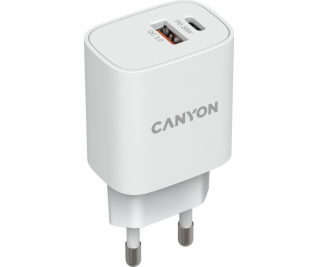 CANYON nabíječka do sítě H-20-04, 1x USB-C PD 20W, 1x USB...