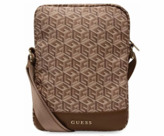 Guess Pouch 10  G Cube Stripe Brown Nové