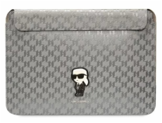 Karl Lagerfeld Saffiano Monogram Ikonik Computer Sleeve 14  Silver Nové