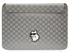 Karl Lagerfeld Saffiano Monogram Choupette Computer Sleeve 14  Silver Nové