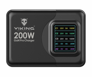 Viking USB GaN charger 200W PD PRO