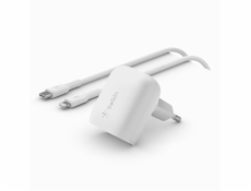 Belkin 20W USB-C Power Delivery PPS nástěnná nabíječka + 1m USB-C na lightning kabel, bílá