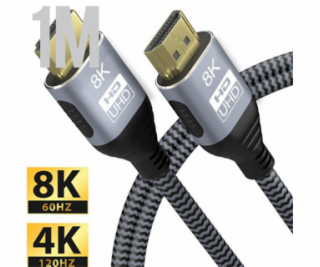 GEMBIRD Kábel HDMI 2.1 M/M 1m, 8K Ultra High Plus