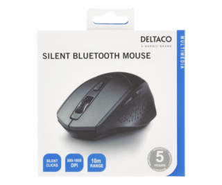 DELTACO MS-901, Myš, Bluetooth, 1x AA, 800-1600DPI